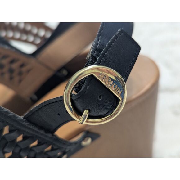 🖤 Tommy Hilfiger Rubena 2 Wedge Platform Sandals – Black – Size 8.5M - Picture 7 of 9